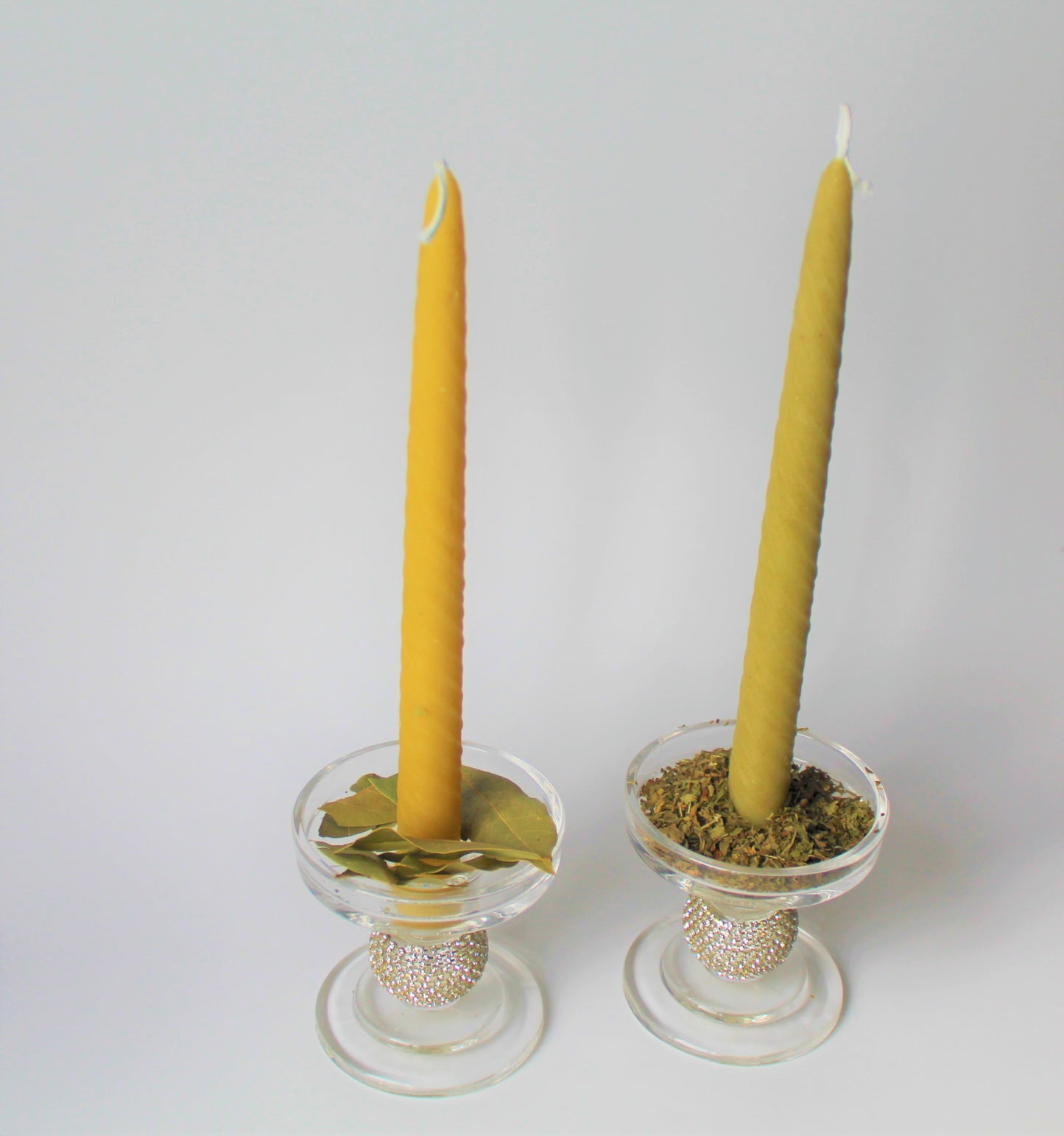 9 1/2" Beeswax Spiral Taper Candles