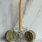 9 1/2" Beeswax Spiral Taper Candles