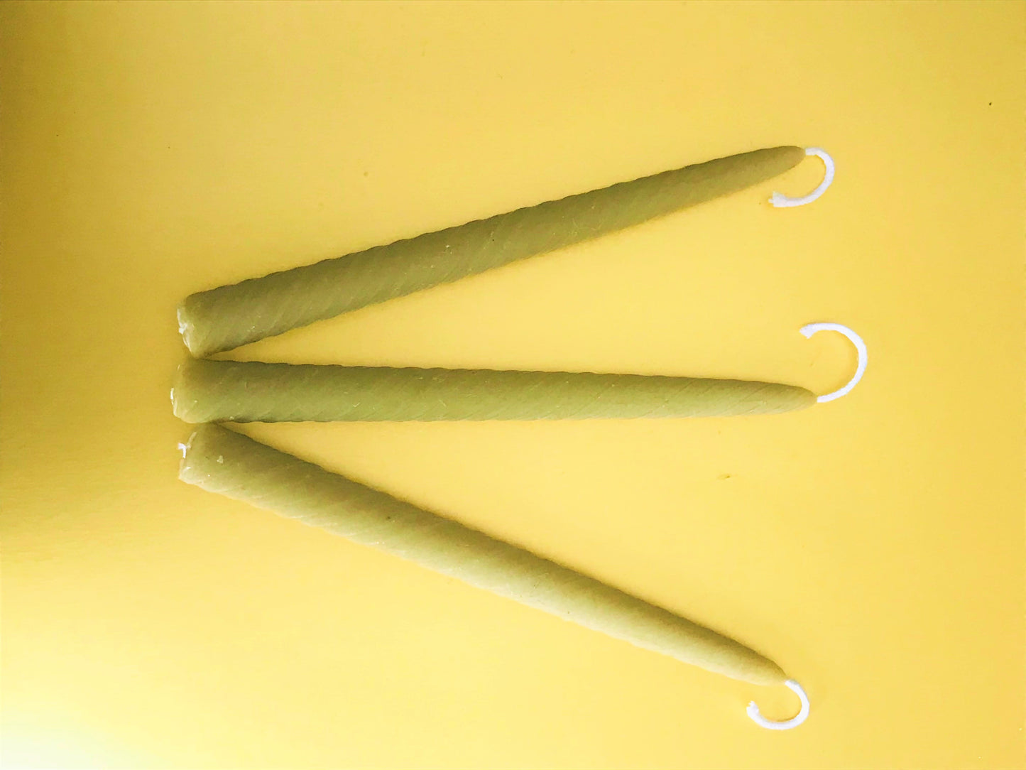 7" Beeswax Herb Spiral Taper Candles